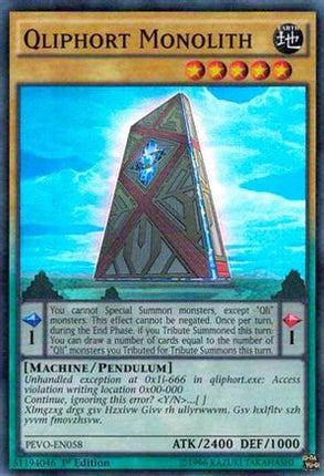 Qliphort Monolith (Super Rare) [PEVO-EN058] 1st Edition