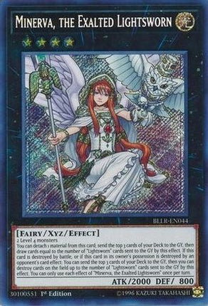 Minerva, the Exalted Lightsworn (Secret Rare) [BLLR-EN044] 1st Edition