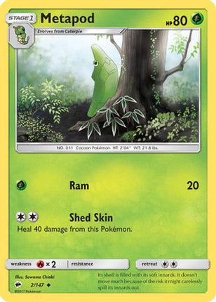Metapod - 2/147 [SM - Burning Shadows]