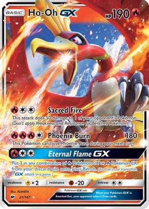 Ho-Oh GX - 21/147 [SM - Burning Shadows] Holofoil