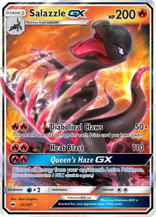 Salazzle GX - 25/147 [SM - Burning Shadows] Holofoil
