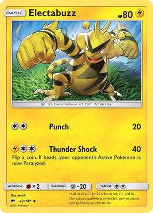 Electabuzz - 42/147 [SM - Burning Shadows] Reverse Holofoil