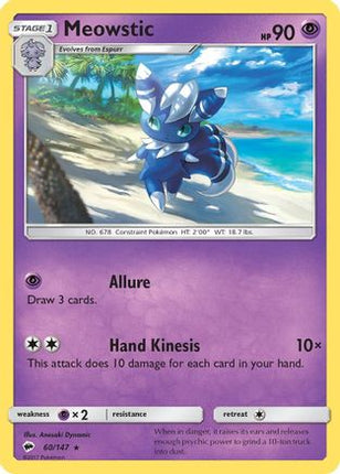Meowstic - 60/147 [SM - Burning Shadows] Reverse Holofoil