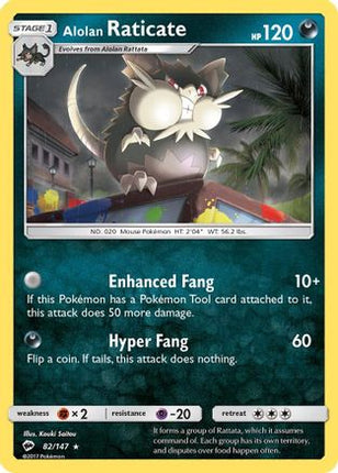 Alolan Raticate - 82/147 [SM - Burning Shadows] Reverse Holofoil