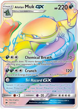 Alolan Muk GX (Secret) - 157/147 [SM - Burning Shadows] Holofoil