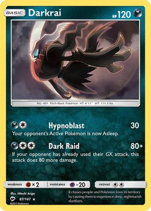 Darkrai - 87/147 [SM - Burning Shadows] Reverse Holofoil