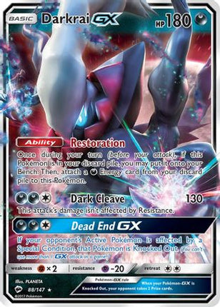 Darkrai GX - 88/147 [SM - Burning Shadows] Holofoil