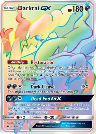 Darkrai GX (Secret) - 158/147 [SM - Burning Shadows] Holofoil