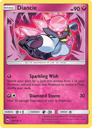 Diancie - 94/147 [SM - Burning Shadows] Holofoil