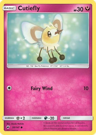 Cutiefly - 95/147 [SM - Burning Shadows] Reverse Holofoil