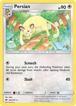 Persian - 102/147 [SM - Burning Shadows] Reverse Holofoil