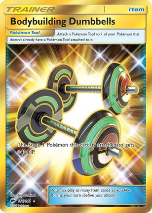 Bodybuilding Dumbbells (Secret) - 161/147 [SM - Burning Shadows] Holofoil