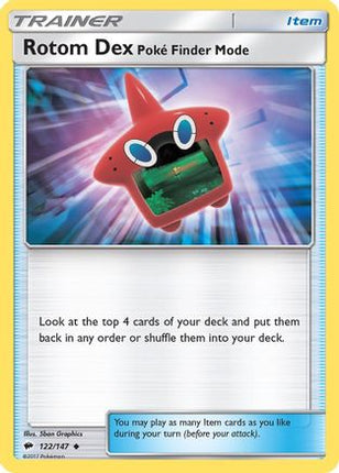 Rotom Dex Poke Finder Mode - 122/147 [SM - Burning Shadows]