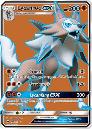Lycanroc GX (Full Art) - 136/147 [SM - Burning Shadows] Holofoil