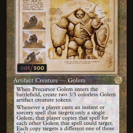 Precursor Golem (Retro) [The Brothers' War Retro Artifacts] Serialized Foil