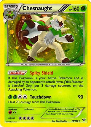 Chesnaught - 14/146 (Cosmos Holo) [Blister Exclusives] Holofoil