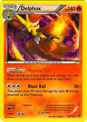 Delphox - 26/146 (Cosmos Holo) [Blister Exclusives] Holofoil