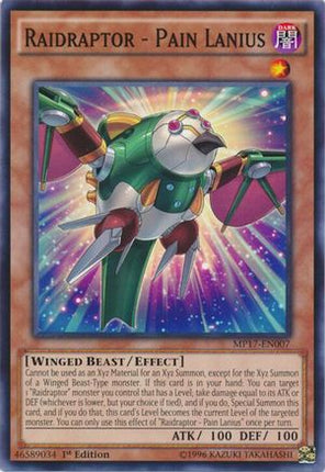 Raidraptor - Pain Lanius (Common / Short Print) [MP17-EN007] 1st Edition