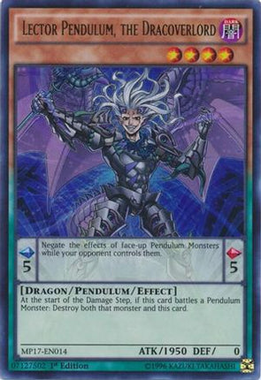Lector Pendulum, the Dracoverlord (Ultra Rare) [MP17-EN014] 1st Edition