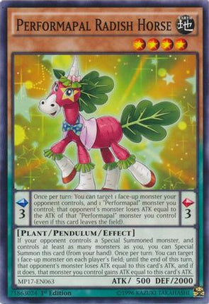 Performapal Radish Horse (Common / Short Print) [MP17-EN063] 1st Edition