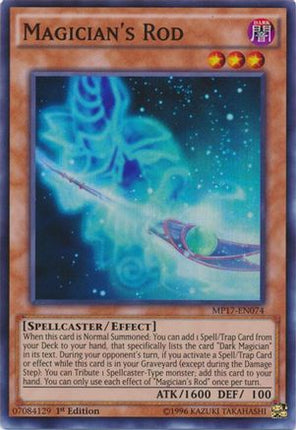 Magician's Rod (Super Rare) [MP17-EN074] 1st Edition