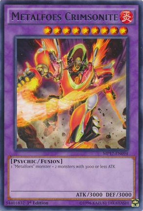 Metalfoes Crimsonite (Rare) [MP17-EN094] 1st Edition