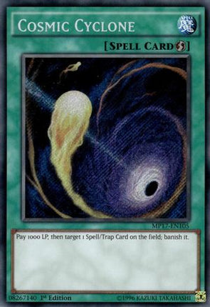 Cosmic Cyclone (Secret Rare) [MP17-EN105] 1st Edition