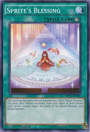 Sprite's Blessing (Common / Short Print) [MP17-EN156] 1st Edition