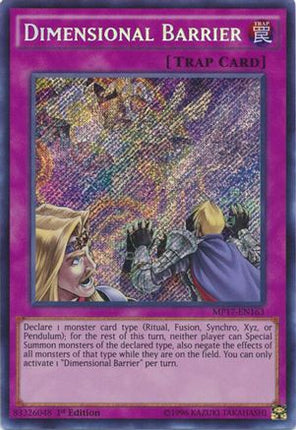 Dimensional Barrier (Secret Rare) [MP17-EN163] 1st Edition