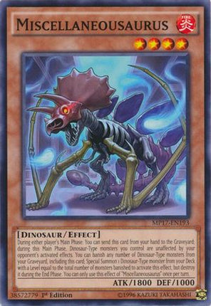Miscellaneousaurus (Common / Short Print) [MP17-EN193] 1st Edition