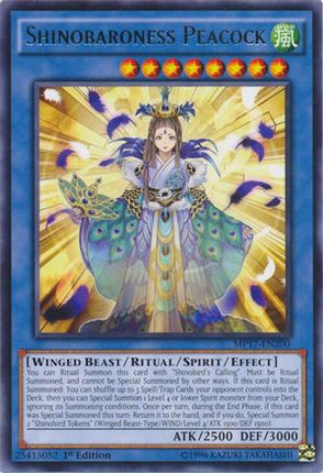 Shinobaroness Peacock (Rare) [MP17-EN200] 1st Edition