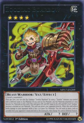Zoodiac Boarbow (Rare) [MP17-EN209] 1st Edition