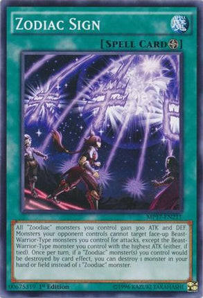 Zodiac Sign (Common / Short Print) [MP17-EN211] 1st Edition