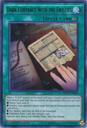 Dark Contract with the Entities (Ultra Rare) [MP17-EN239] 1st Edition