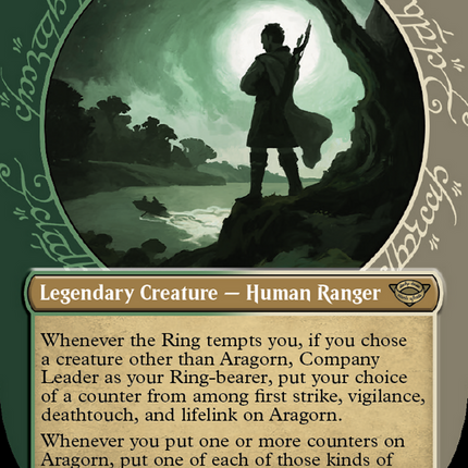 Aragorn, Company Leader (Showcase) (Borderless) [The Lord of the Rings: Tales of Middle-earth]