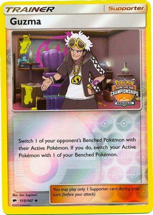 Guzma - 115/147 (Regional Championships) [League & Championship Cards] Reverse Holofoil