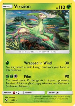 Virizion - 8/73 [Shining Legends] Reverse Holofoil