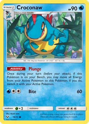 Croconaw - 19/73 [Shining Legends] Reverse Holofoil