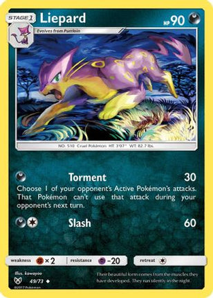 Liepard - 49/73 [Shining Legends] Reverse Holofoil