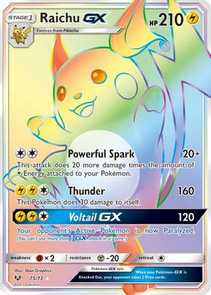 Raichu GX (Secret) - 75/73 [Shining Legends] Holofoil