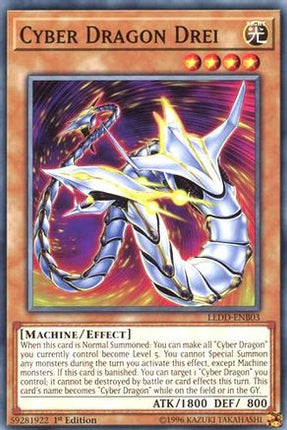 Cyber Dragon Drei (Common / Short Print) [LEDD-ENB03] Legendary Dragon Decks 1st Edition