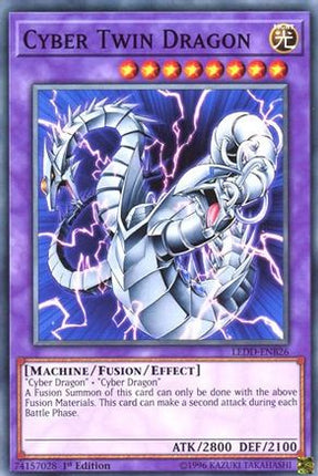 Cyber Twin Dragon (Common / Short Print) [LEDD-ENB26] Legendary Dragon Decks 1st Edition