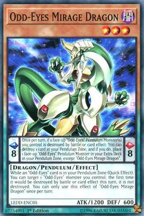 Odd-Eyes Mirage Dragon (Common / Short Print) [LEDD-ENC05] Legendary Dragon Decks 1st Edition