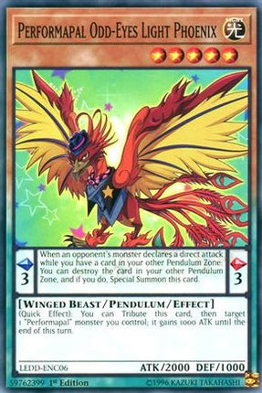 Performapal Odd-Eyes Light Phoenix (Common / Short Print) [LEDD-ENC06] Legendary Dragon Decks 1st Edition