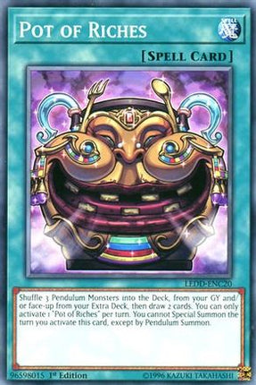 Pot of Riches (Common / Short Print) [LEDD-ENC20] Legendary Dragon Decks 1st Edition