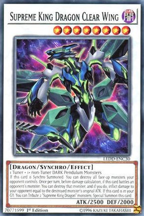 Supreme King Dragon Clear Wing (Common / Short Print) [LEDD-ENC30] Legendary Dragon Decks 1st Edition