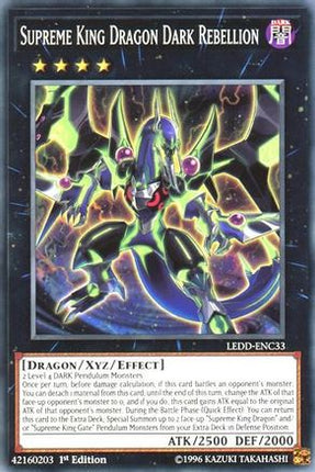 Supreme King Dragon Dark Rebellion (Common / Short Print) [LEDD-ENC33] Legendary Dragon Decks 1st Edition