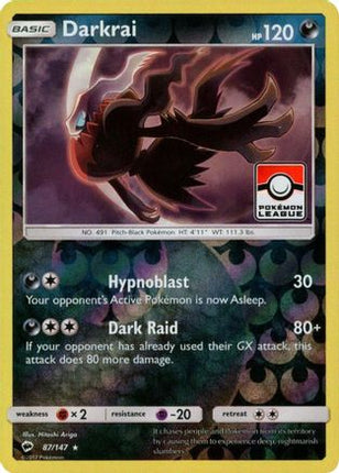 Darkrai - 87/147 (Pokemon League) [League & Championship Cards] Reverse Holofoil