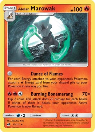 Alolan Marowak - 12/111 [SM - Crimson Invasion] Holofoil