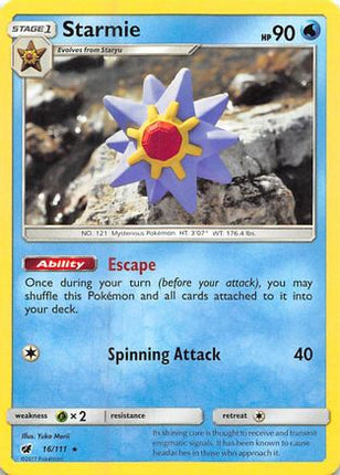 Starmie - 16/111 [SM - Crimson Invasion] Reverse Holofoil